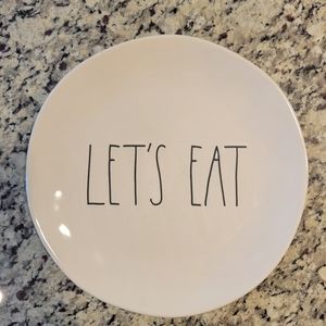 Rae Dunn "Let's Eat" ceramic plate